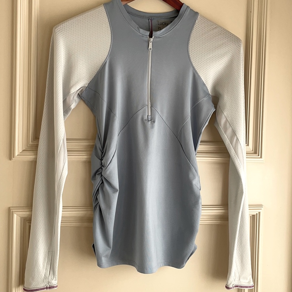 Lucky in Love XS Half Zip long sleeves vent grey